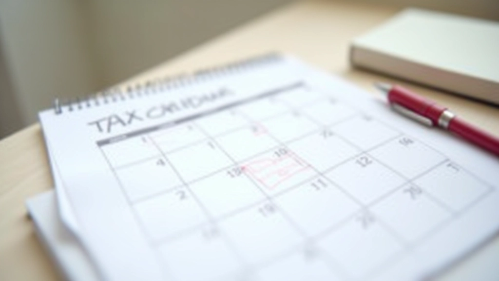 Kalendář s vyznačenými termíny podání daňových přiznání a tužkou