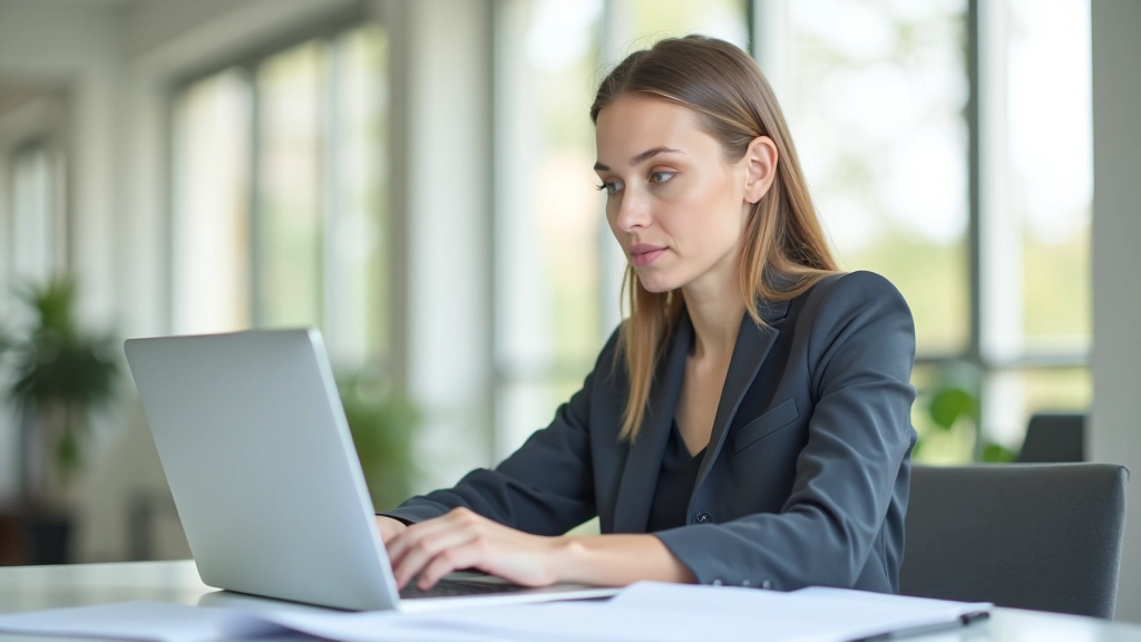 Příprava daňového přiznání s notebookem a dokumenty na stole